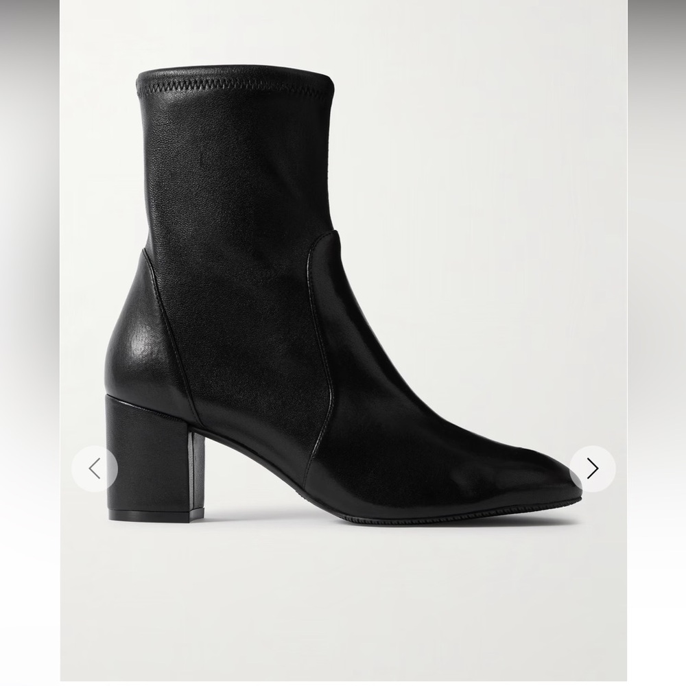 Stuart Whitman black leather booties